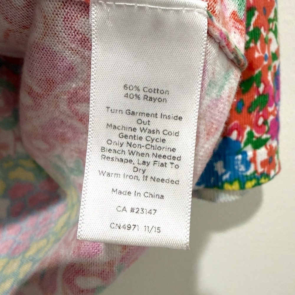 Talbots Multicolor Floral Patterned Button-Up Car… - image 4